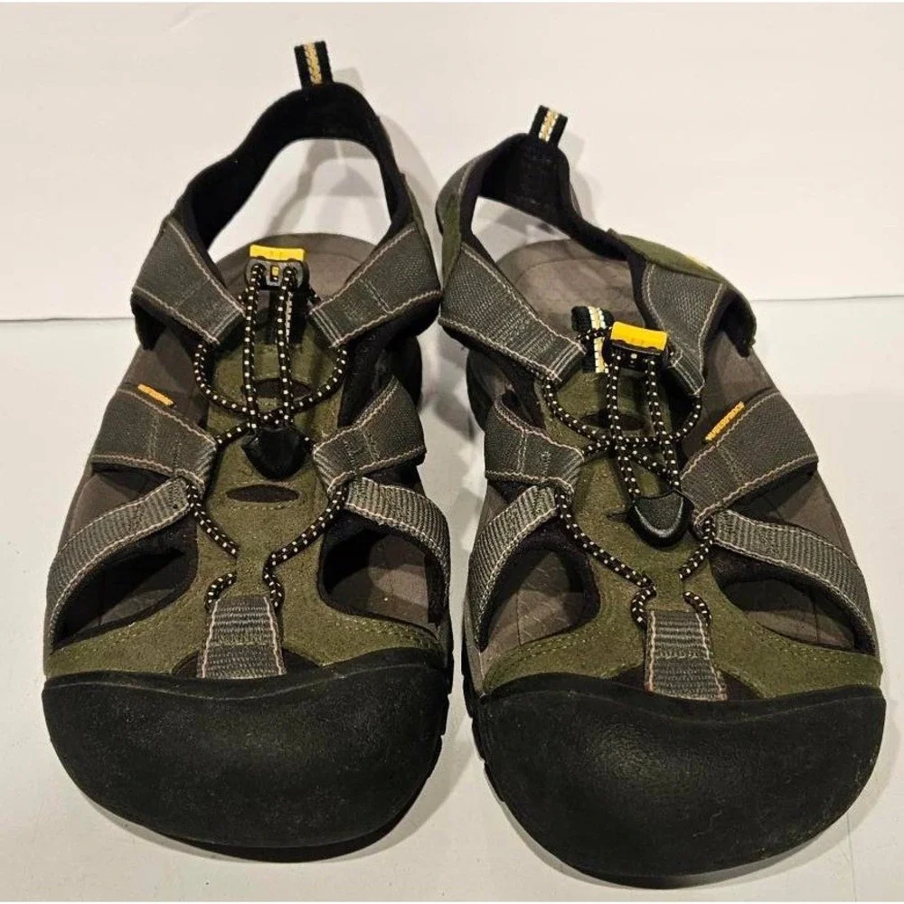 Keen Newport H2 Mens Hiking Sandals Olive Green Black Waterproof Size 14 1001938